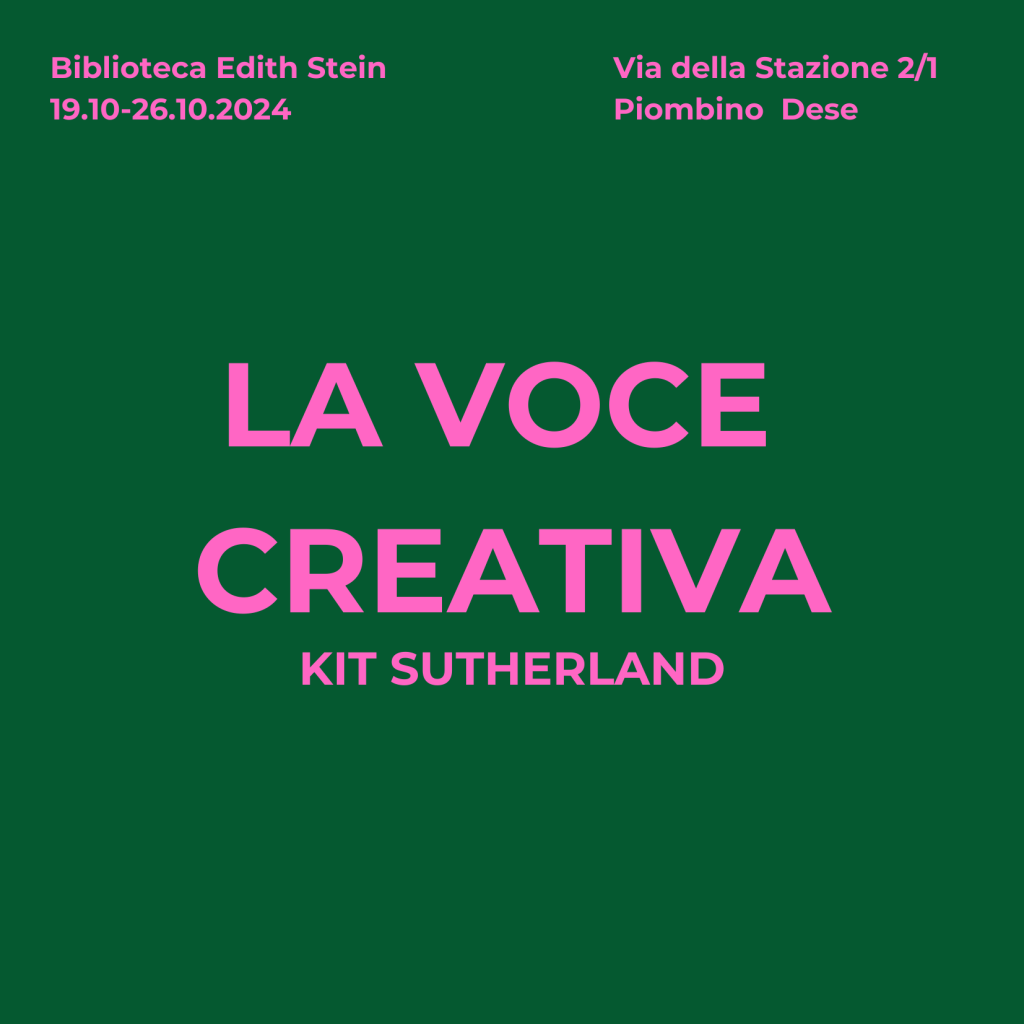 MOSTRA // LA VOCE CREATIVA / dal 19 OTTOBRE&nbsp;2024